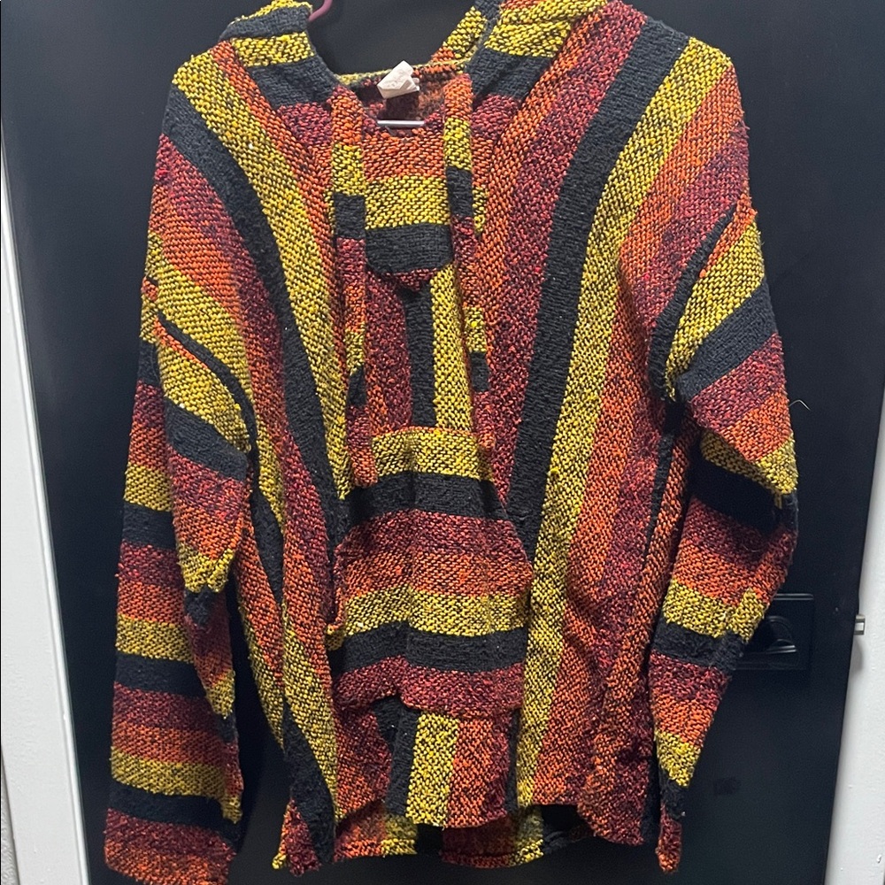 Striped Multicolor Women's Poncho